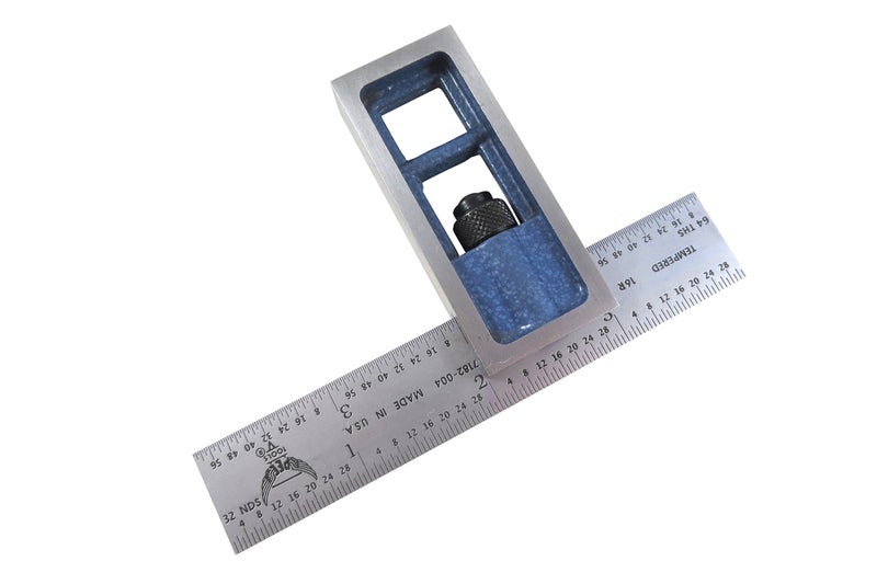 PEC Tools 7104-164 4"" 16R Double Square  reads 32nds  64ths  50ths  100ths. - Image 1